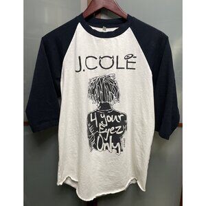 J Cole 4 Your Eyez Only Tour 2017 Med Raglan Shirt Tee Hip Hop Rap Concert Merch